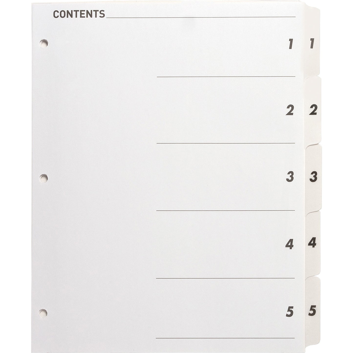 Business Source Table of Content Quick Index Dividers