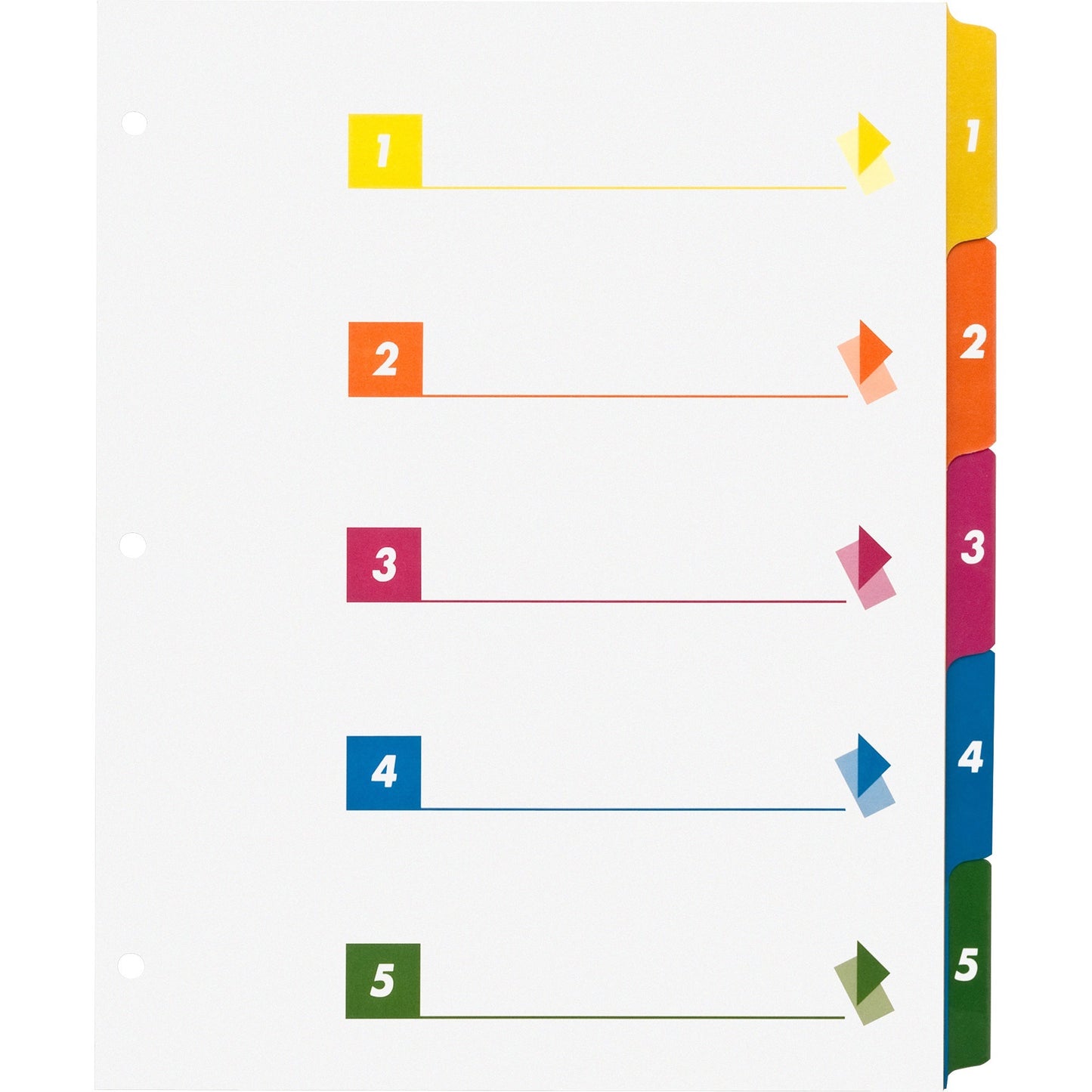 Business Source Color-coded Table of Contents/Tabs Index Dividers