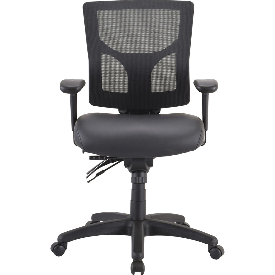 SEAT, PADDED, BLACK LEATHER