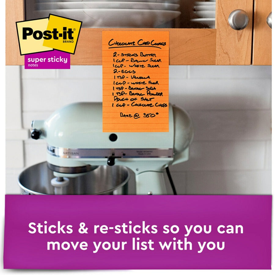 Post-it® Super Sticky Notes - Energy Boost Color Collection - 46339SSAU
