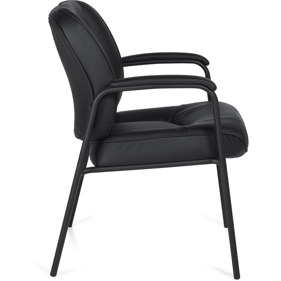 GUEST CHAIR CENTRO BND LTHR BK