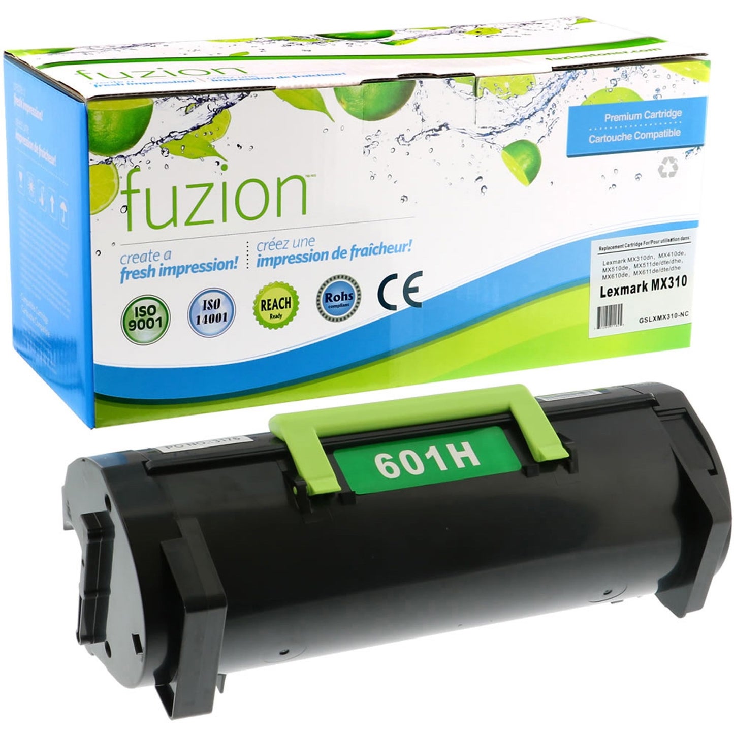 fuzion Remanufactured Toner Cartridge - Alternative for Lexmark - Black