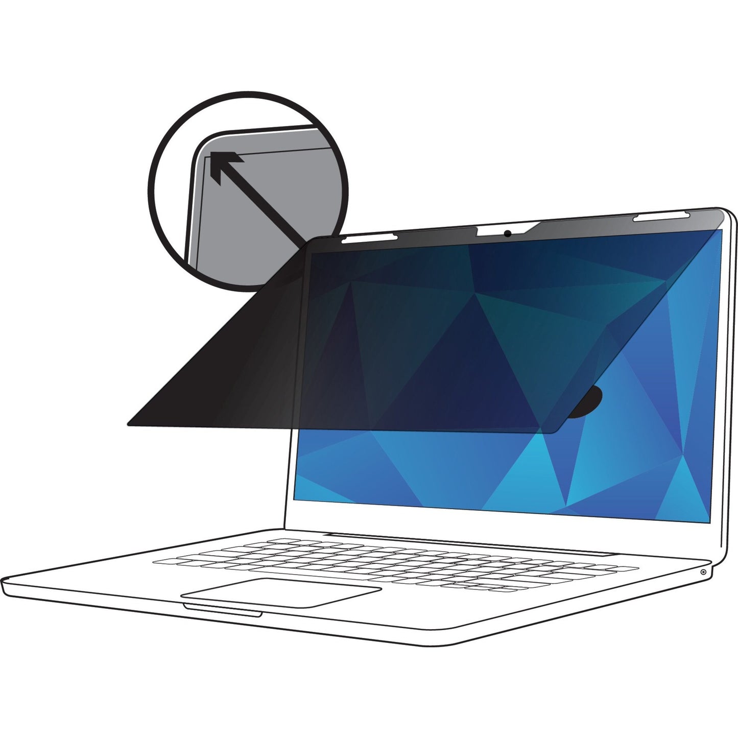 3M Privacy Filter for Apple MacBook Air 13 2018-2021 with COMPLY Flip Attach, 16:10, PFNAP009 Black, Matte