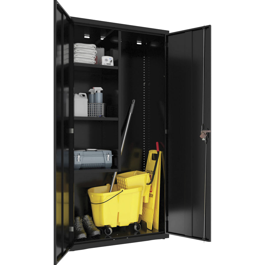 Lorell 4-shelf Steel Janitorial Cabinet - 00018