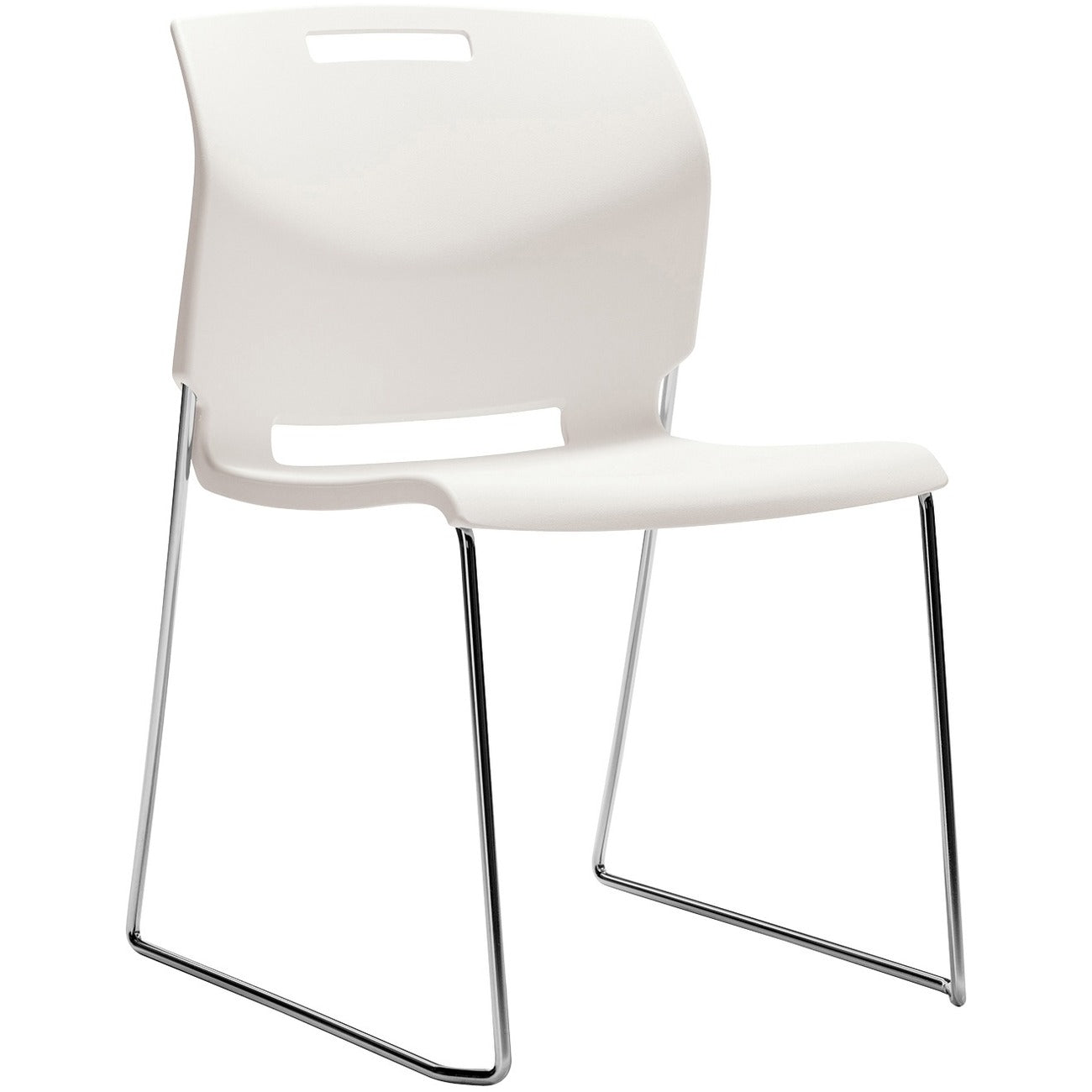Global Popcorn Armless Chair, Polypropylene Seat & Back