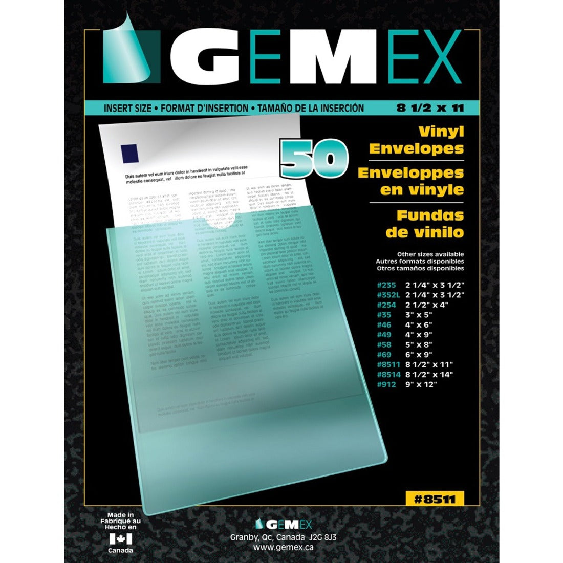 Gemex Vinyl File Pocket