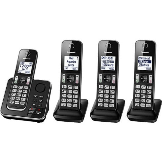 Panasonic KX-TGD394 DECT 6.0 1.93 GHz Cordless Phone - Black - KXTGD394B
