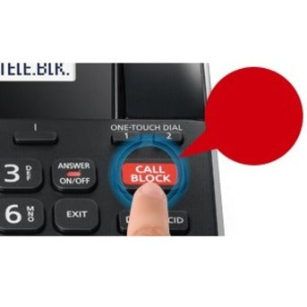 Panasonic KX-TGF870 DECT 6.0 Corded/Cordless Phone - Black - KXTGF870B