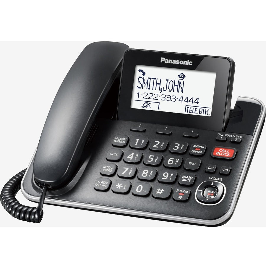 Panasonic KX-TGF870 DECT 6.0 Corded/Cordless Phone - Black - KXTGF870B
