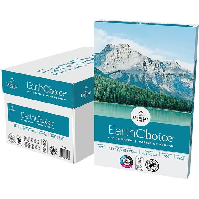 Domtar EarthChoice Laser, Inkjet Copy & Multipurpose Paper - White - Recycled
