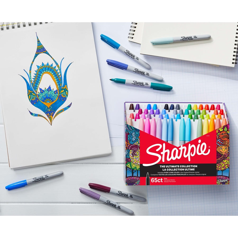 MARKR SHARPIE FINE ASST,65/BX
