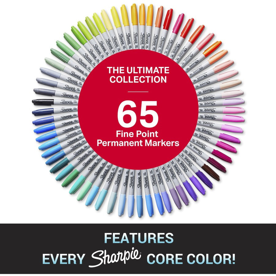 MARKR SHARPIE FINE ASST,65/BX