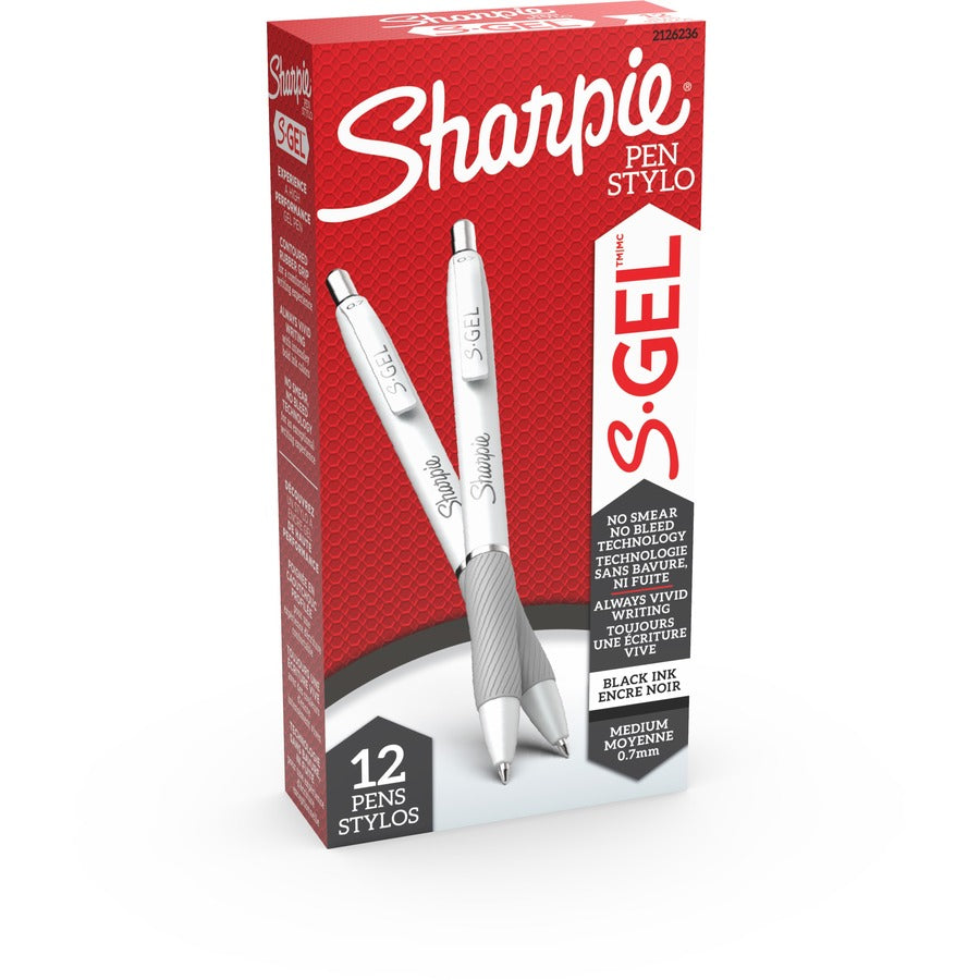 S-GEL PREM.0.7mm WHITE/BLK INK
