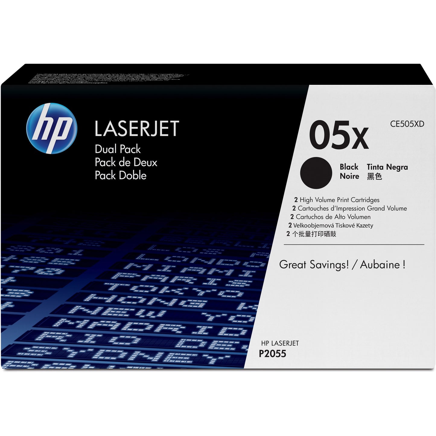 HP 05X (CE505XD) Original Toner Cartridge - Dual Pack - Black