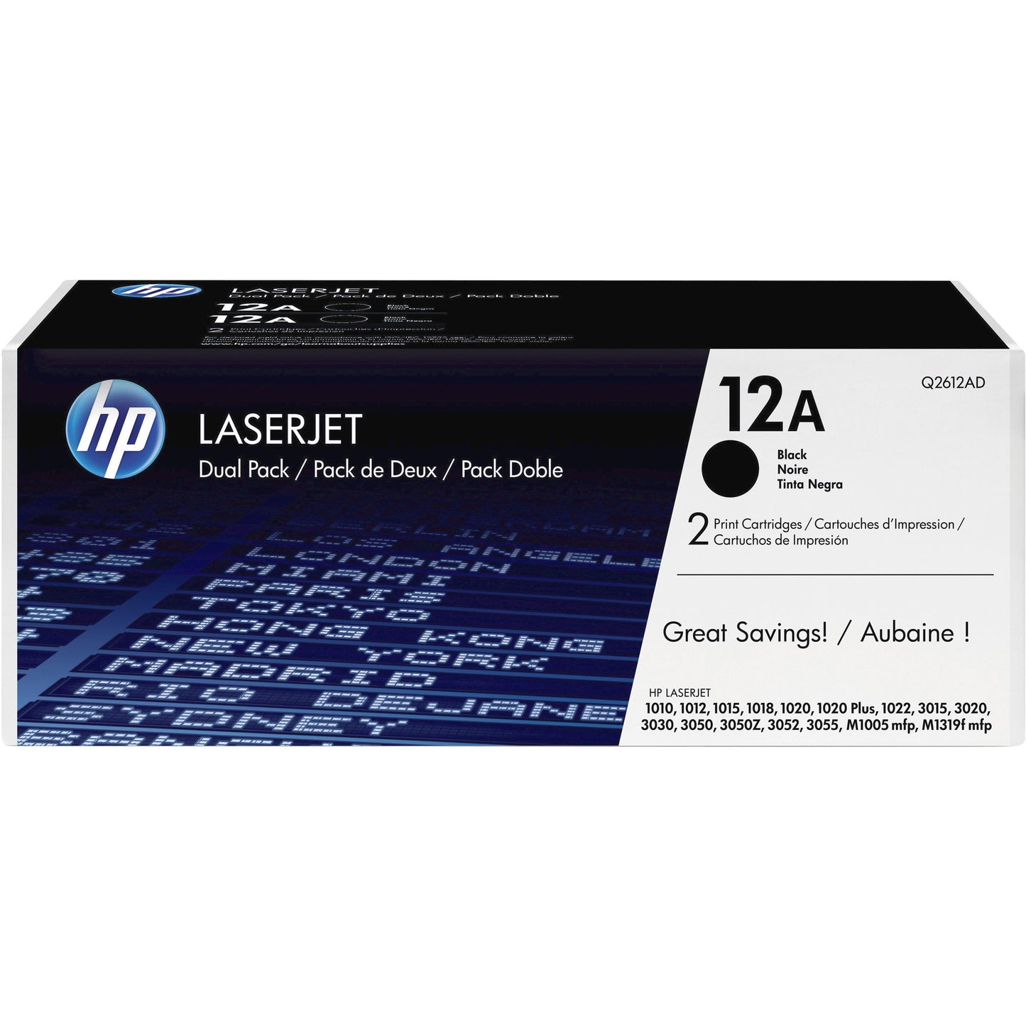 HP 12A (Q2612D) Original Toner Cartridge - Dual Pack - Black