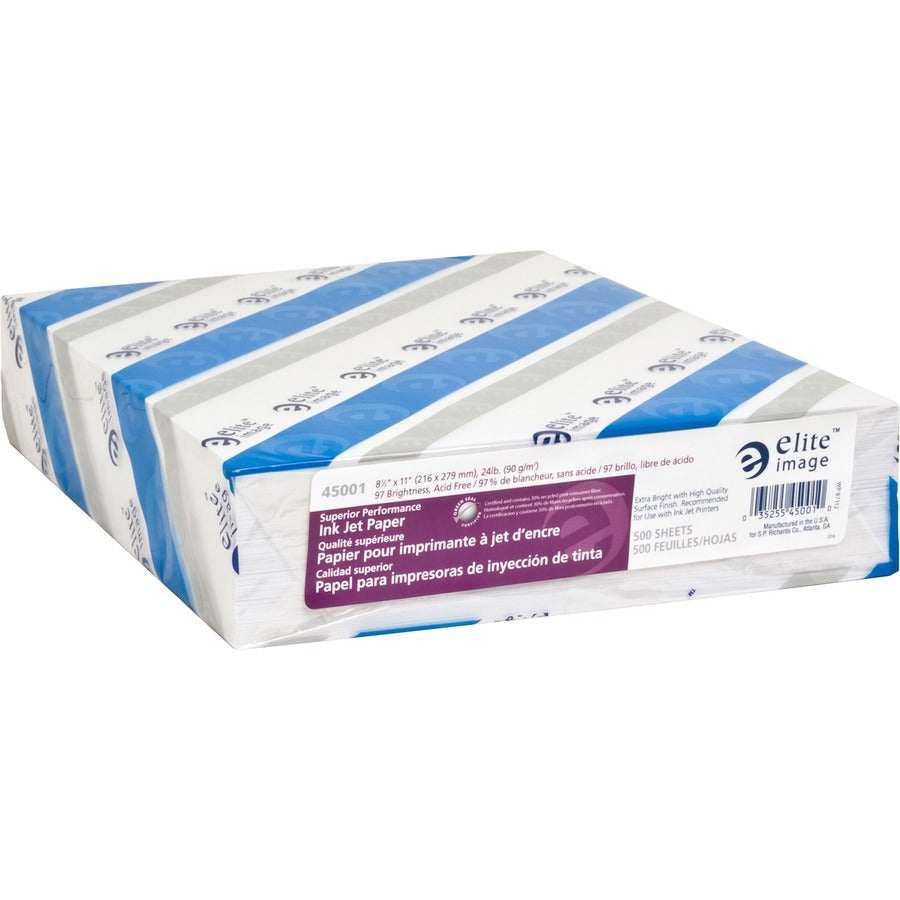 International Paper 8.5x11 Inkjet Recycled Paper - White - Recycled - 30% Recycled Content - 45001
