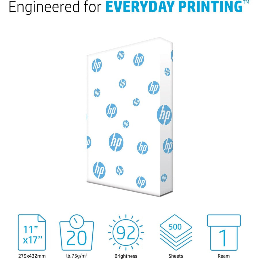 HP Papers Office20 11x17 Inkjet Copy & Multipurpose Paper - White - 172000