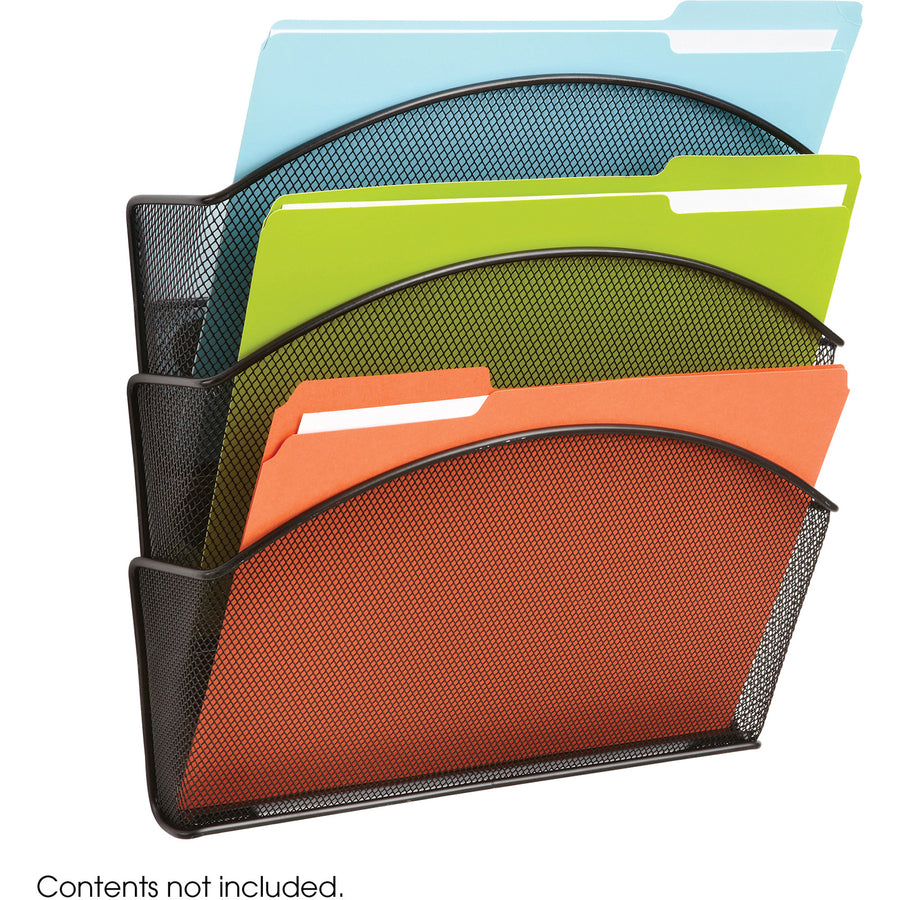 Safco Black Magic Magnetic Triple File Pocket - 4175BL