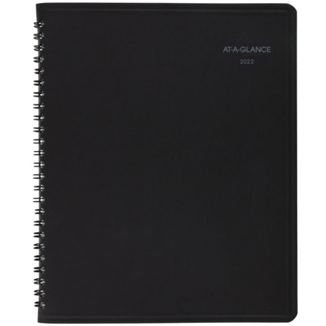 AT-A-GLANCE® QuickNotes Monthly Planner, 7" x 8-3/4", Black, January To December 2022, 760805