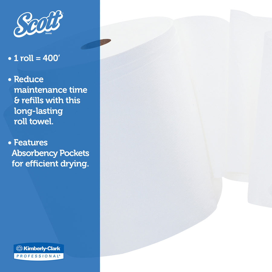 TOWEL SCOTT 8"x400' WHITE ROLL