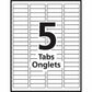Avery Print & Apply Clear Label Dividers with Index Maker&reg; Easy Apply™ Labels for Laser and Inkjet Printers, 5 tabs - 11446