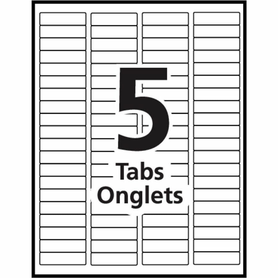 Avery Print & Apply Clear Label Dividers with Index Maker&reg; Easy Apply™ Labels for Laser and Inkjet Printers, 5 tabs - 11446