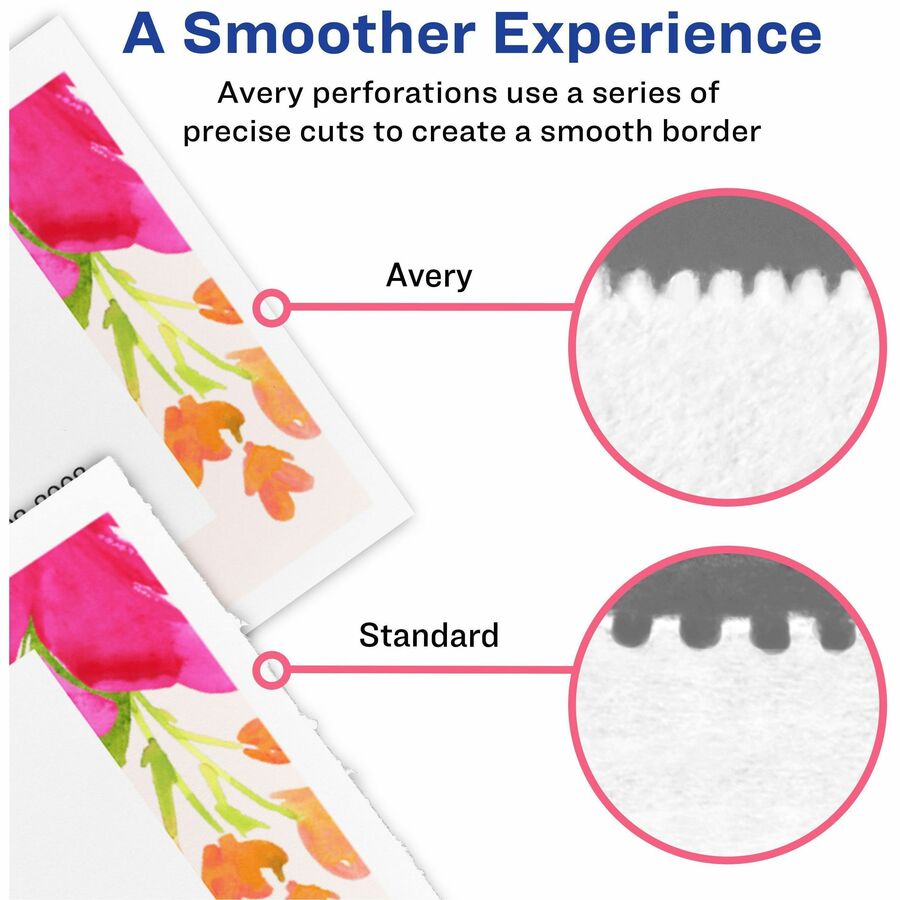 Avery&reg; Micro-Perforated Business Cards for Laser Printers, 2" x 3-1/2" - 5371