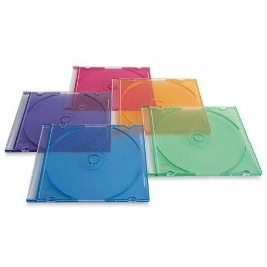 Verbatim CD/DVD Color Slim Jewel Cases, Assorted - 50pk - 94178