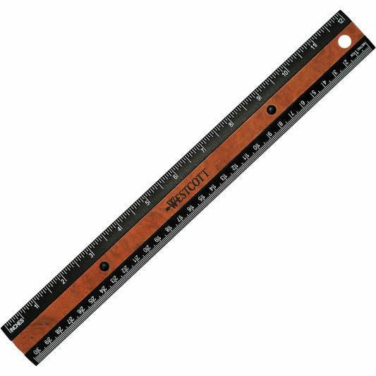 Westcott 12" KleenEarth Faux Burled Wood Ruler