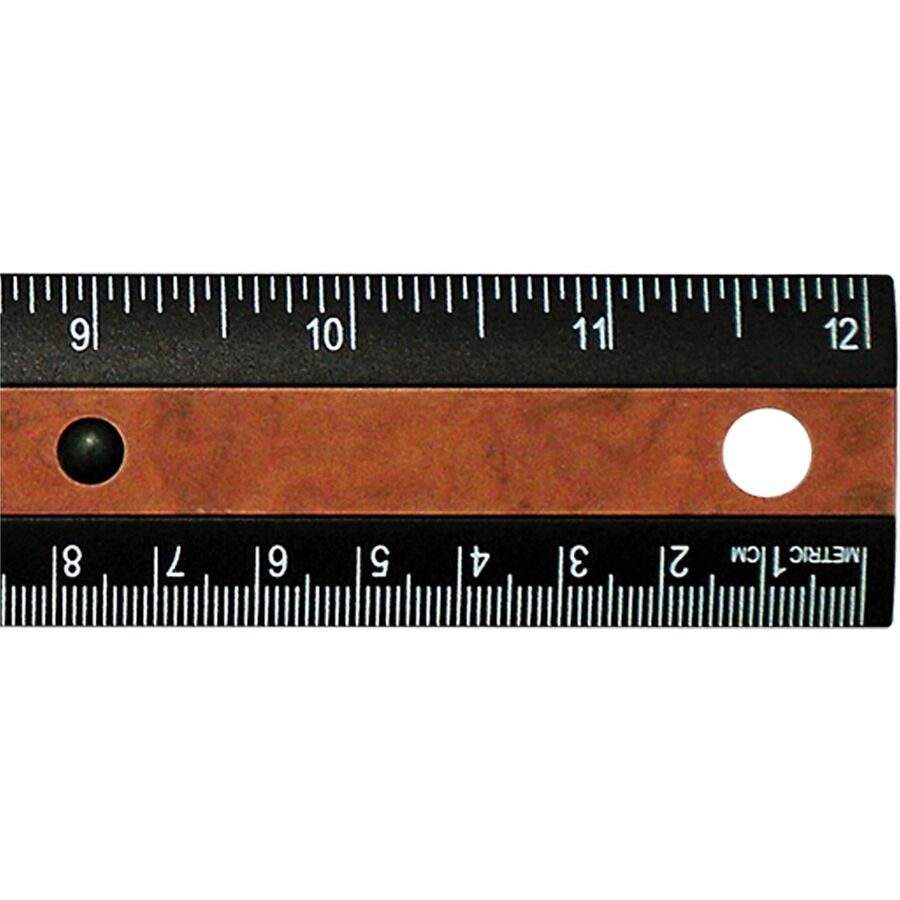 Westcott 12" KleenEarth Faux Burled Wood Ruler - 14077