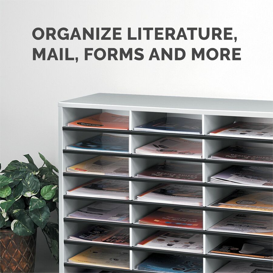 Fellowes 12-Compartment Sorter Literature Organizer - 25004