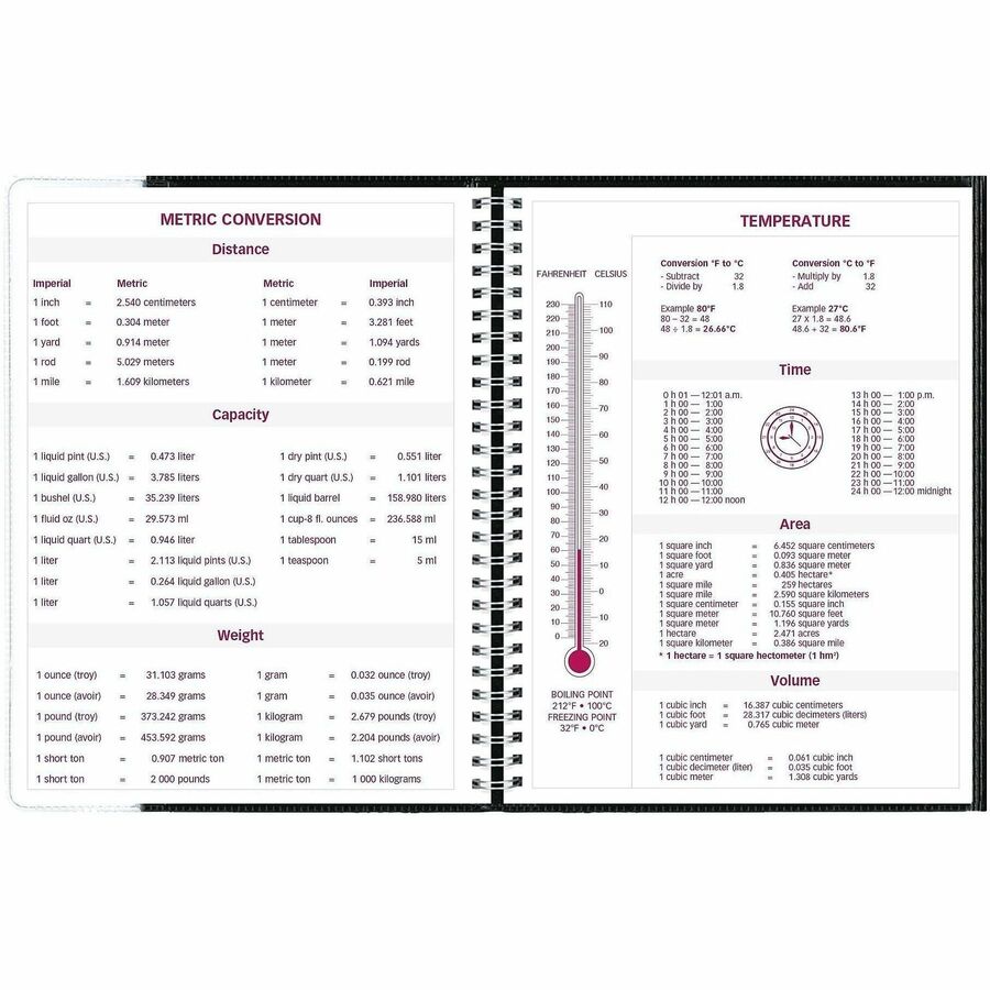 Brownline 2026 Pre-Vu 12-Month Weekly Planner - January to December - 11" x 8-1/2" - Black - English - CB925BLK