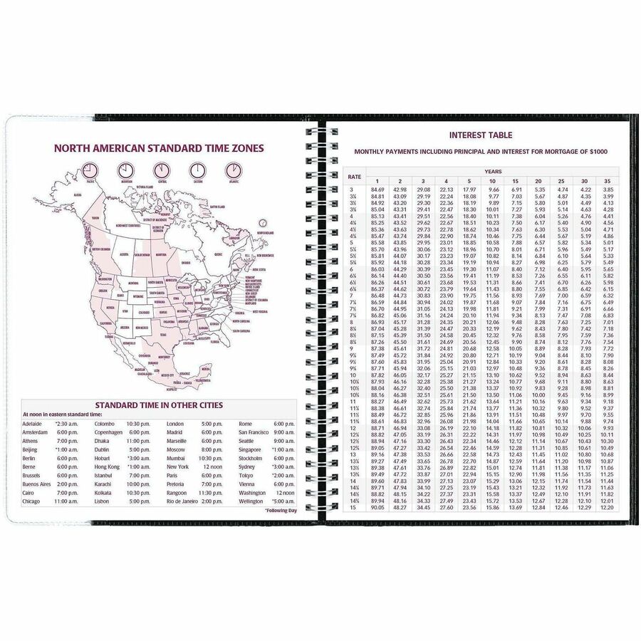 Brownline 2026 Pre-Vu 12-Month Weekly Planner - January to December - 11" x 8-1/2" - Black - English - CB925BLK