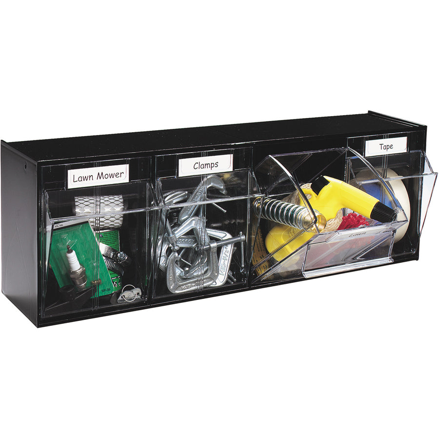 Deflecto Tilt Bin Interlocking Multi-Bin Storage Organizer - 20404OP