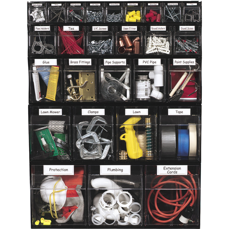 Deflecto Tilt Bin Interlocking Multi-Bin Storage Organizer - 20404OP