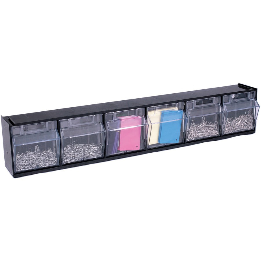 Deflecto Tilt Bin Interlocking Multi-Bin Storage Organizer - 20604OP