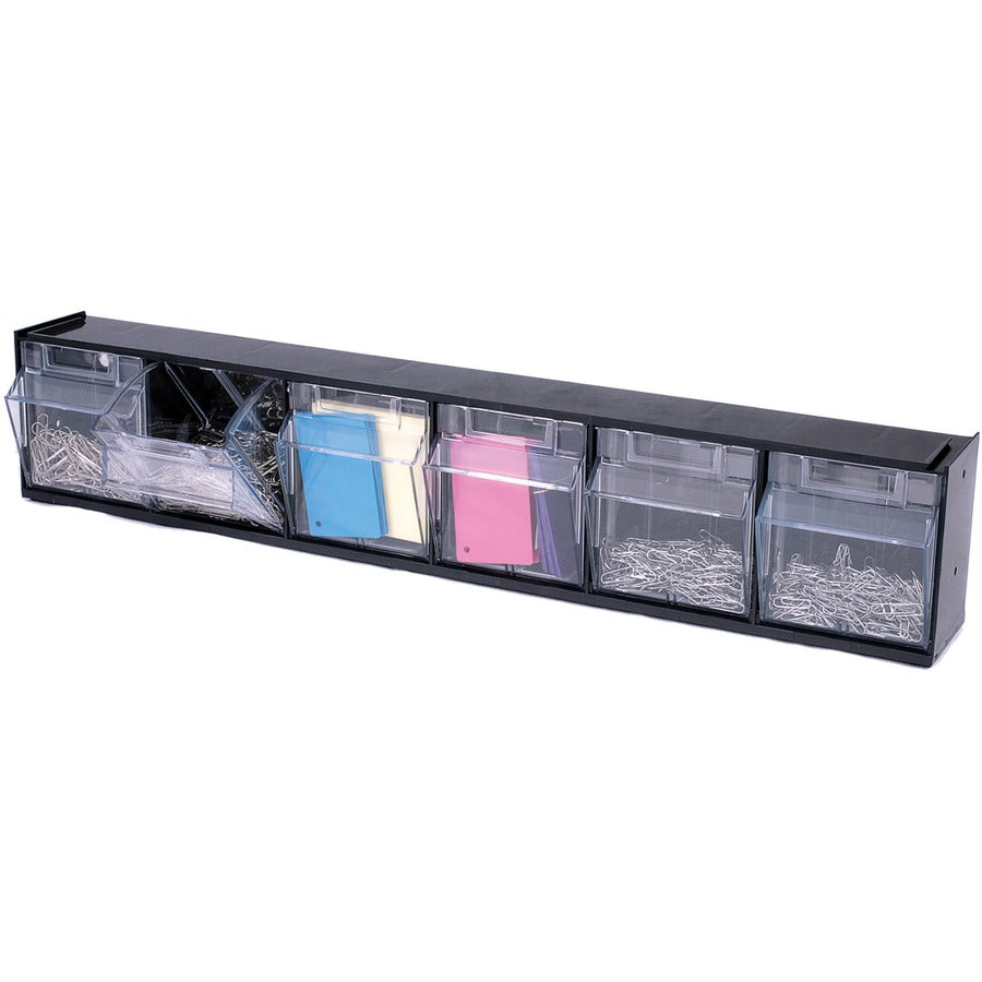 Deflecto Tilt Bin Interlocking Multi-Bin Storage Organizer - 20604OP