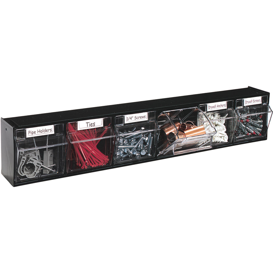 Deflecto Tilt Bin Interlocking Multi-Bin Storage Organizer - 20604OP