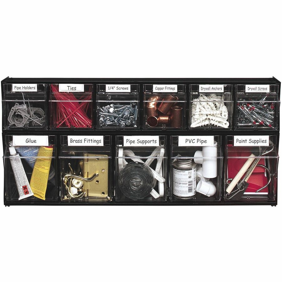 Deflecto Tilt Bin Interlocking Multi-Bin Storage Organizer - 20604OP