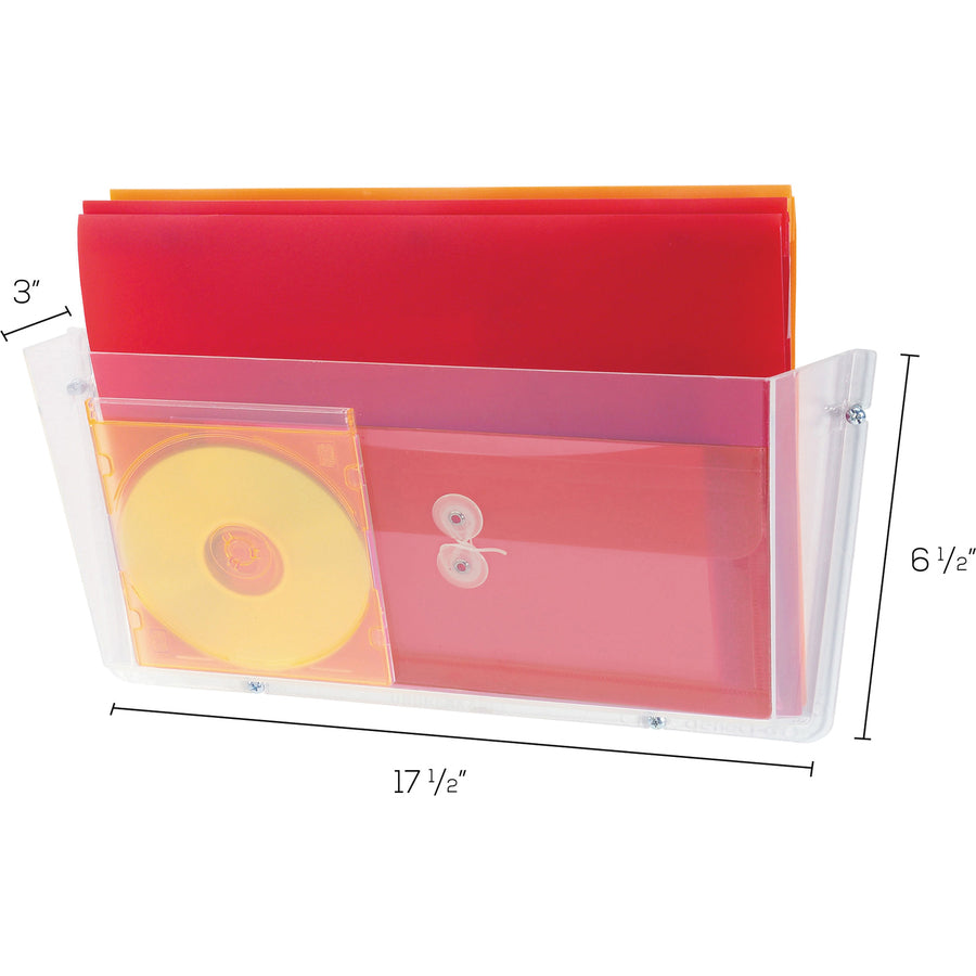 Deflecto Unbreakable Plastic Wall Pockets - 64301