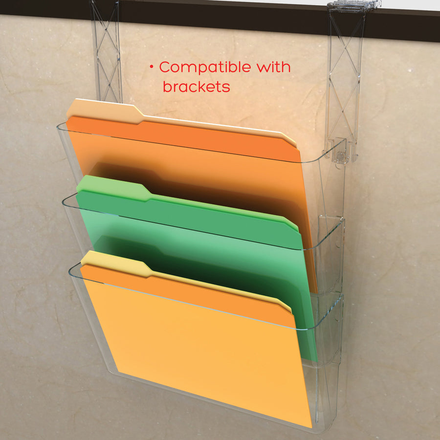 Deflecto Stackable DocuPocket for Partition Walls - 73601RT