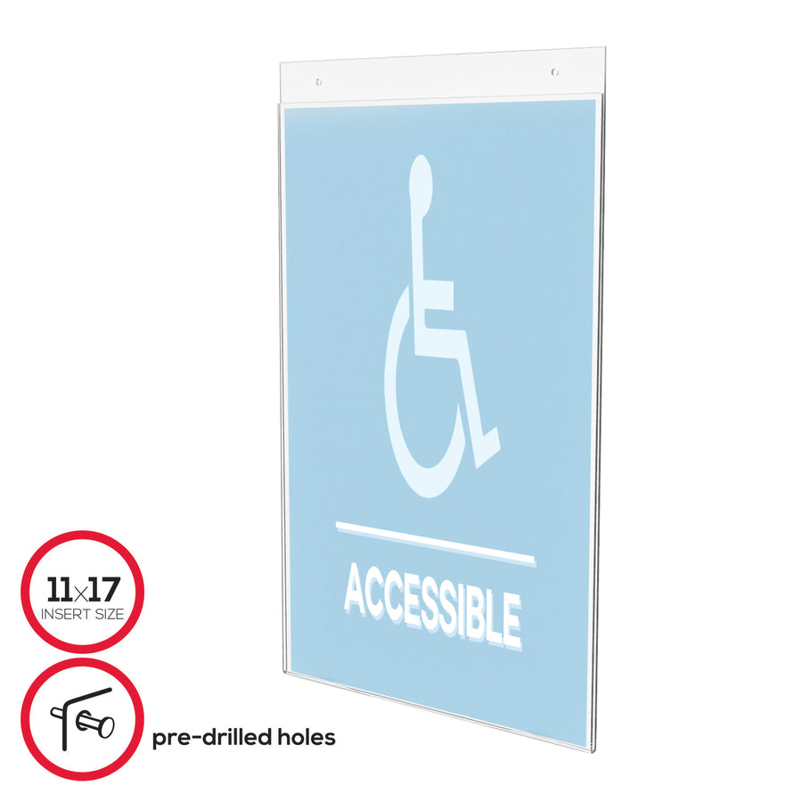 Deflecto Classic Image Wall Mount Sign Holder - 68001
