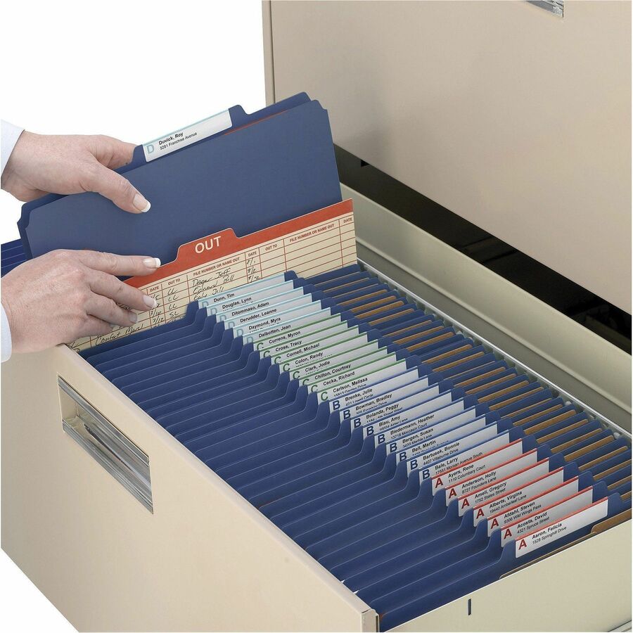 Smead SafeSHIELD 2/5 Tab Cut Letter Recycled Classification Folder - 14032