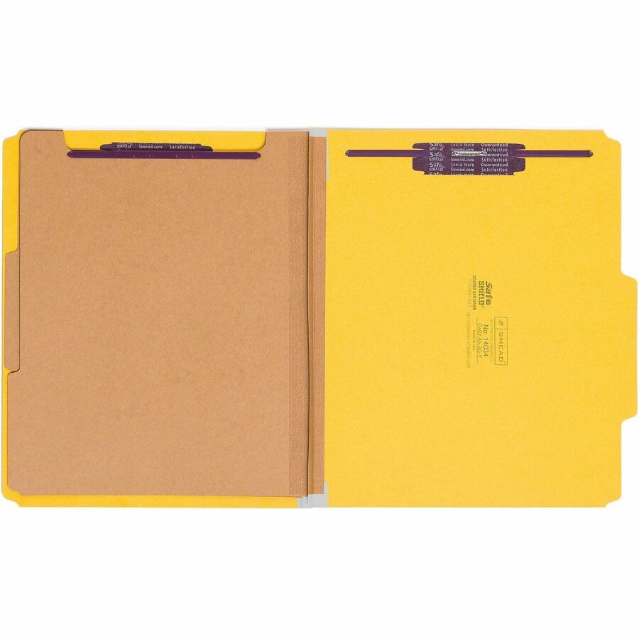 Smead SafeSHIELD 2/5 Tab Cut Letter Recycled Classification Folder - 14034