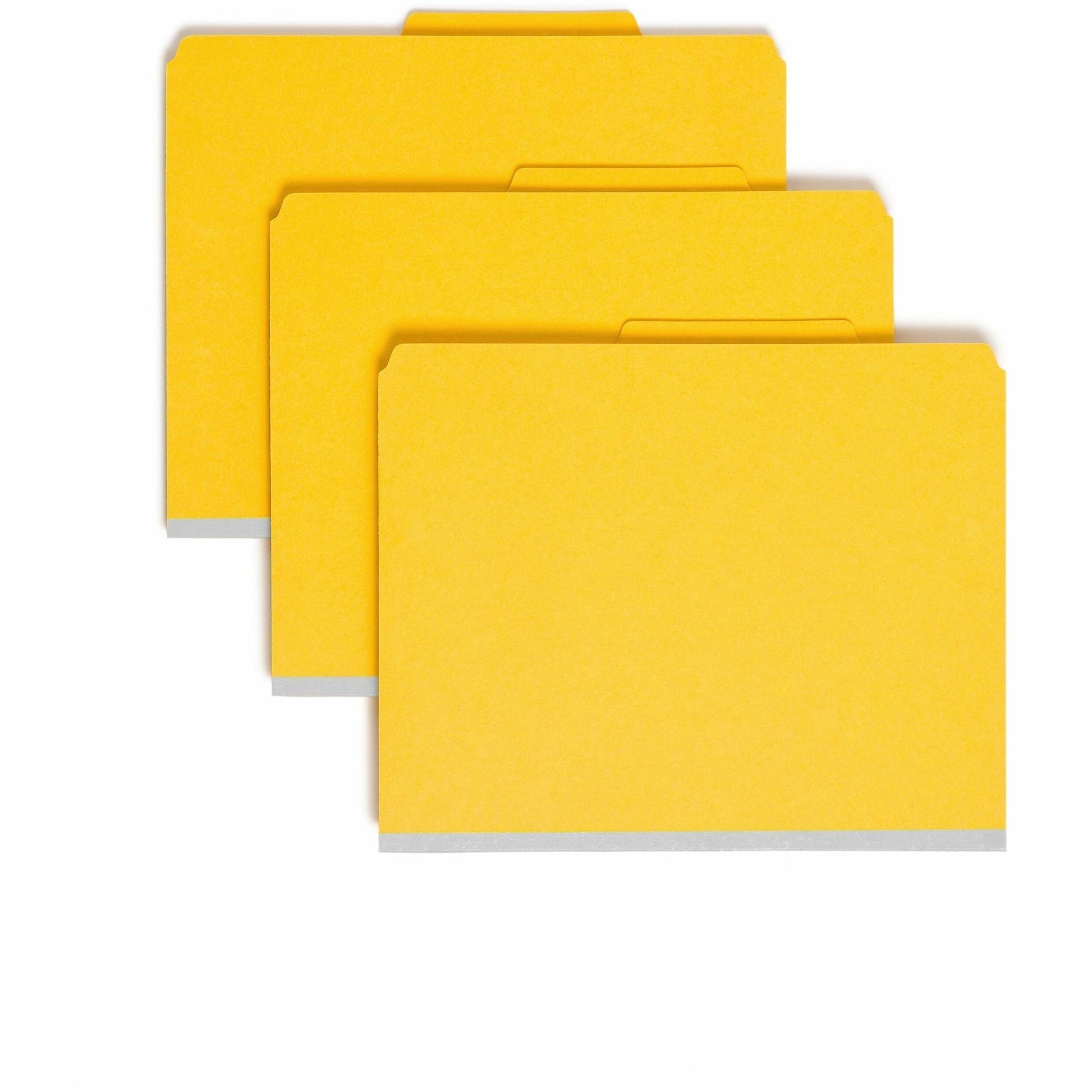 Smead SafeSHIELD 2/5 Tab Cut Letter Recycled Classification Folder