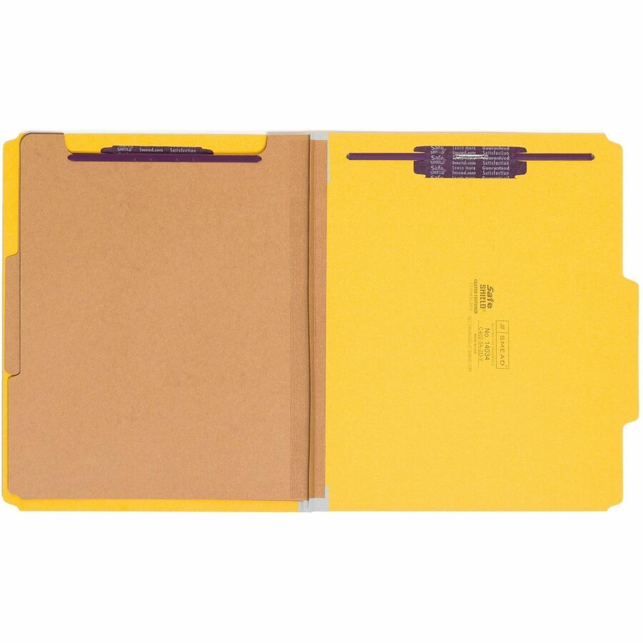 Smead SafeSHIELD 2/5 Tab Cut Letter Recycled Classification Folder - 14034