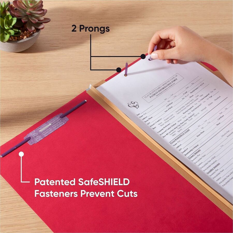 Smead SafeSHIELD 2/5 Tab Cut Legal Recycled Classification Folder - 19031