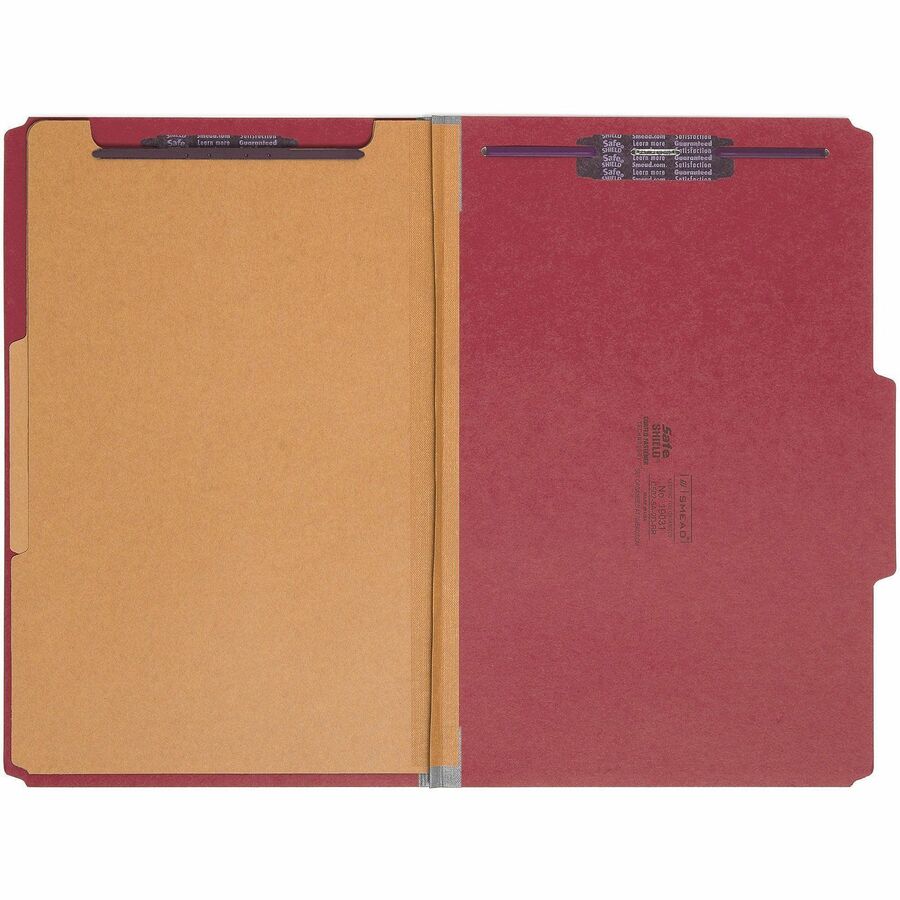 Smead SafeSHIELD 2/5 Tab Cut Legal Recycled Classification Folder - 19031