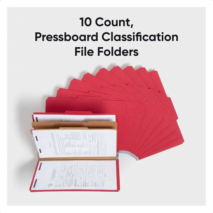 Smead SafeSHIELD 2/5 Tab Cut Legal Recycled Classification Folder - 19031