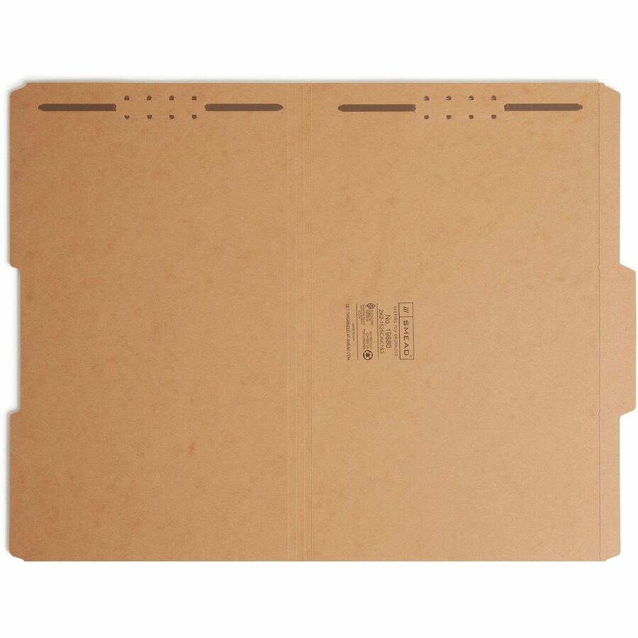 Smead 2/5 Tab Cut Legal Recycled Fastener Folder - 19880